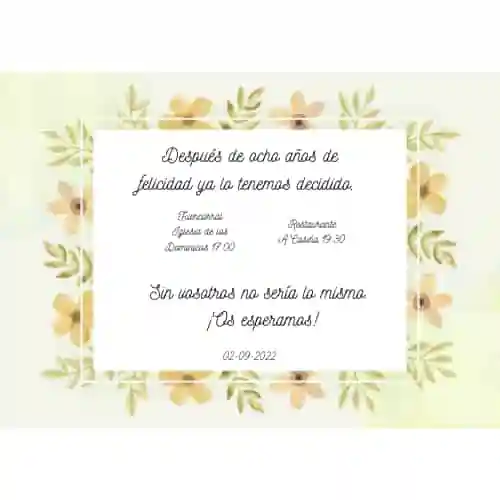 Invitacion de boda