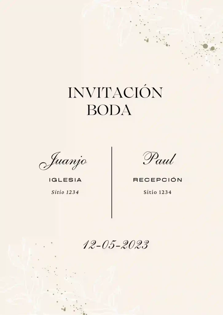 invitacion elegante