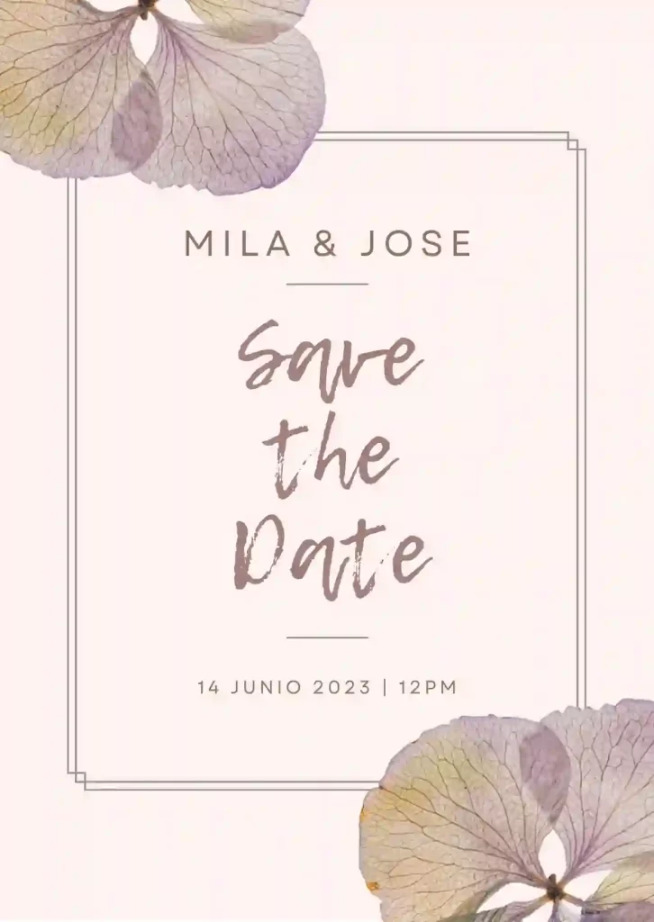 save the date minimalista